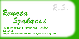 renata szakacsi business card